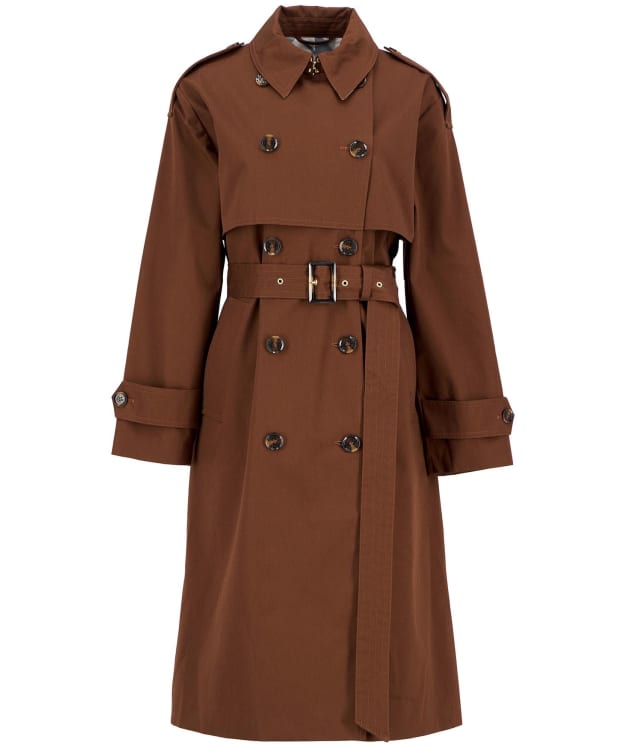 Women's Barbour Aoife Trench Showerproof - Vicuna / Hessian Tartan