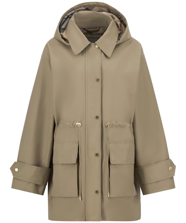 Women's Barbour Fallyn Showerproof Jacket - Military Brown / Hollyhock