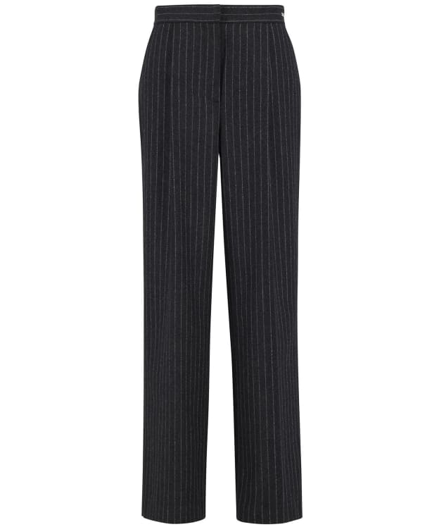 Women's Barbour Blakely Wide Leg Trousers - Charcoal Pinstripe
