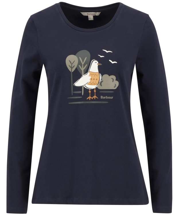 Women's Barbour Lossie Long Sleeve T-Shirt - Navy