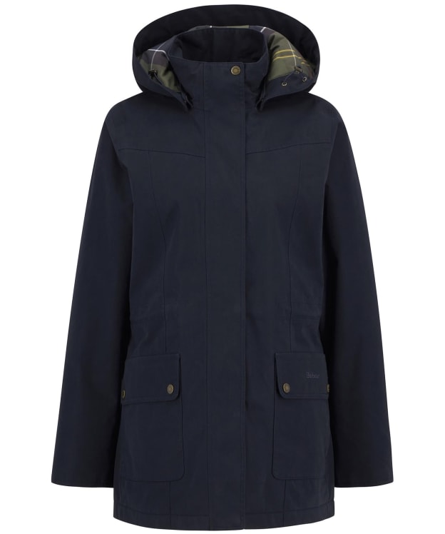 Women's Barbour Buttercup Waterproof Jacket - Deep Navy / Classic Tartan