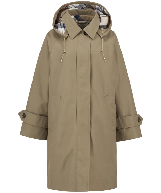 Women's Barbour Sadie Waterproof Jacket - Military Brown / Hollyhock