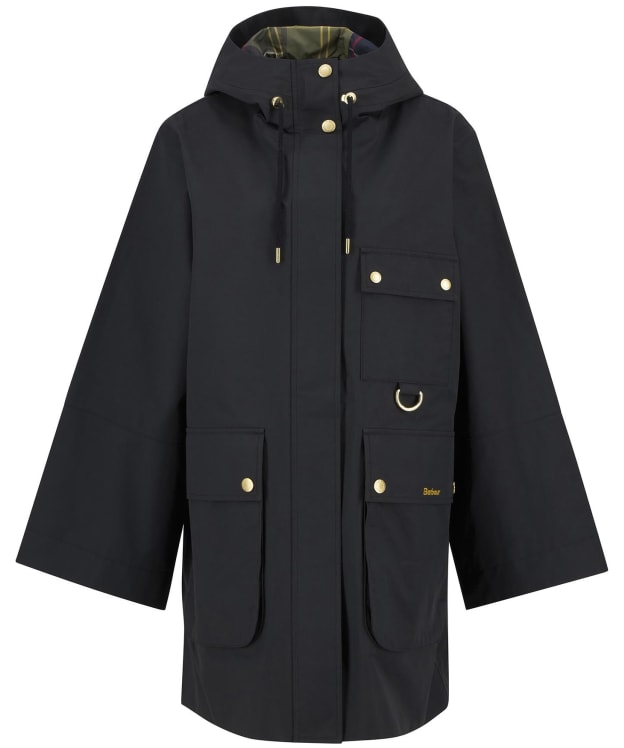 Women's Barbour Arla Waterproof Jacket - Black / Classic Tartan