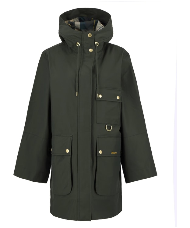 Women's Barbour Arla Waterproof Jacket - Olive / Ancient Tartan