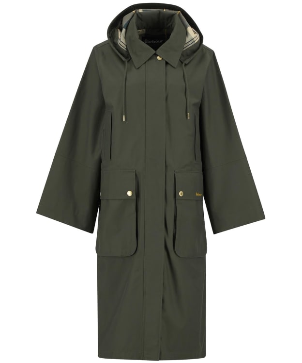Women's Barbour Maude Waterproof Jacket - Olive / Ancient Tartan