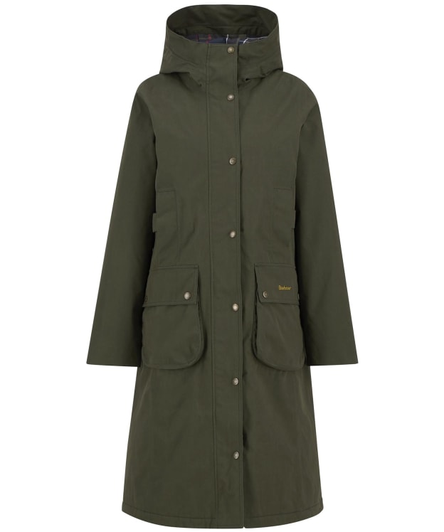 Women's Barbour Bamburgh Waterproof Jacket - Olive / Classic Tartan