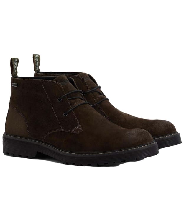 Men's Barbour Maxwell Waterproof Chukka Boots - Oiled Brown Suede