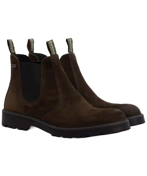 Men's Barbour Patton Waterproof Chelsea Boots - Oiled Brown Suede
