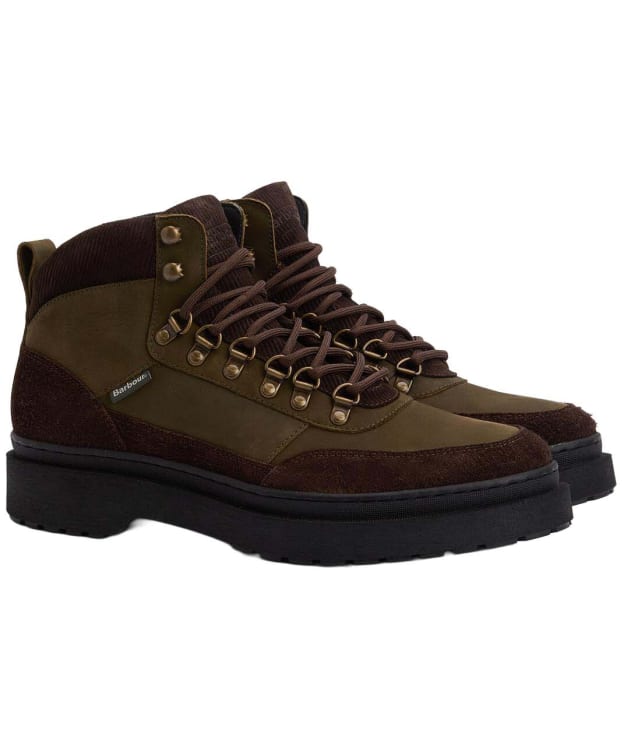 Men's Barbour Sidwood Hiking Style Boots - Olive Nubuck