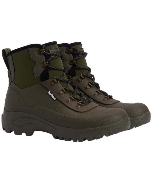 Men's Barbour Marlow Lace Up Welly - Olive