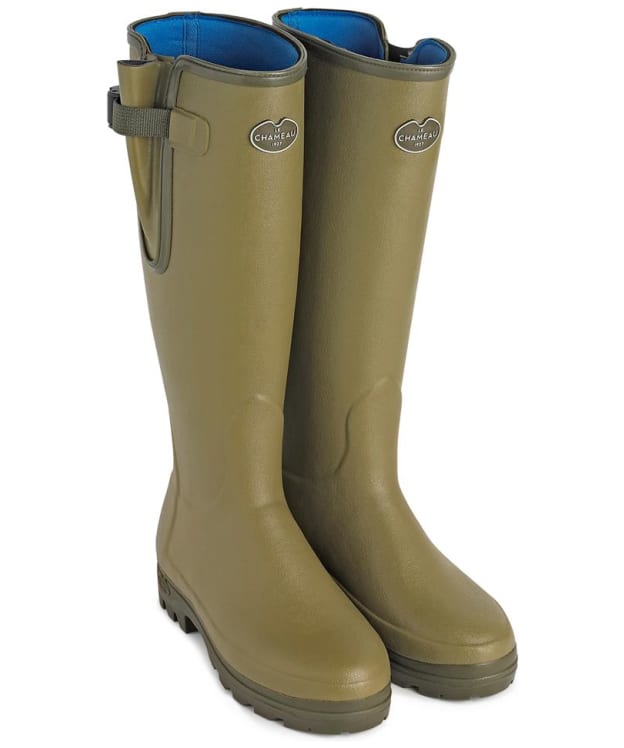 Women's Le Chameau Vierzonord Neoprene Lined Tall Wellington Boots - Green
