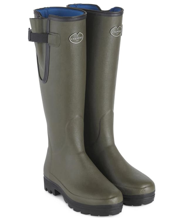 Women's Le Chameau Vierzonord Neoprene Lined Tall Wellington Boots - Vert Chameau