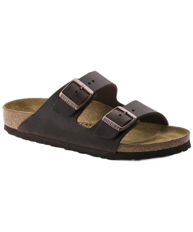 Birkenstock Arizona Oiled Leather Sandals - Regular Footbed - Adjustable Fit - Habana