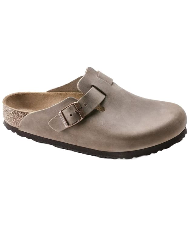 Birkenstock Boston Oiled Leather Clogs - Regular Footbed - Tobacco Brown