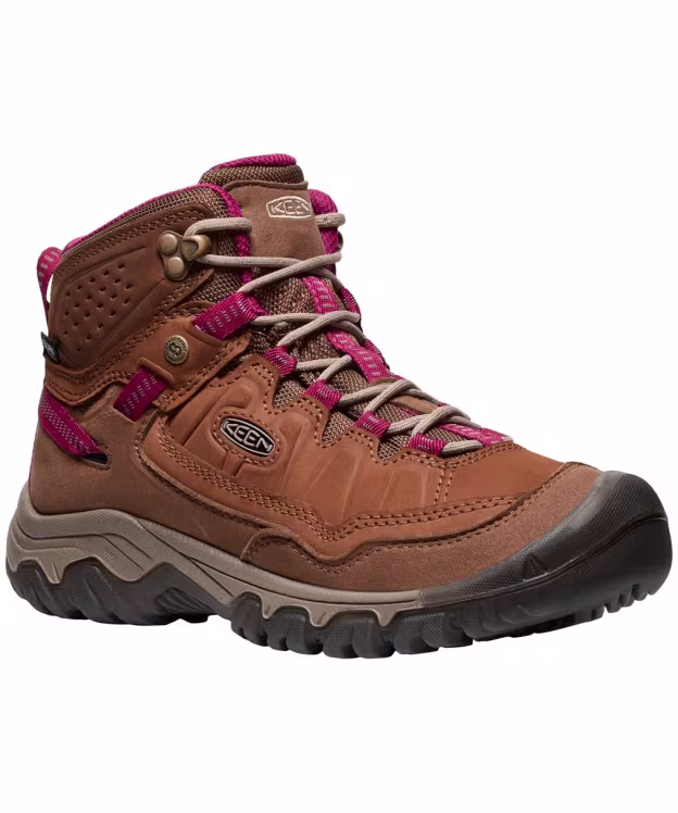 Women's KEEN Targhee IV Waterproof Mid Boots - Bison / Beaujolais