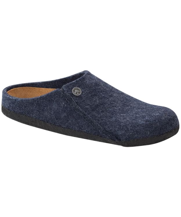 Birkenstock Zermatt Wool Felt Slippers - Regular Footbed - Dark Blue