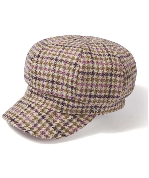 Women's Hicks & Brown The Higham Tweed Baker Boy Cap - Mulberry
