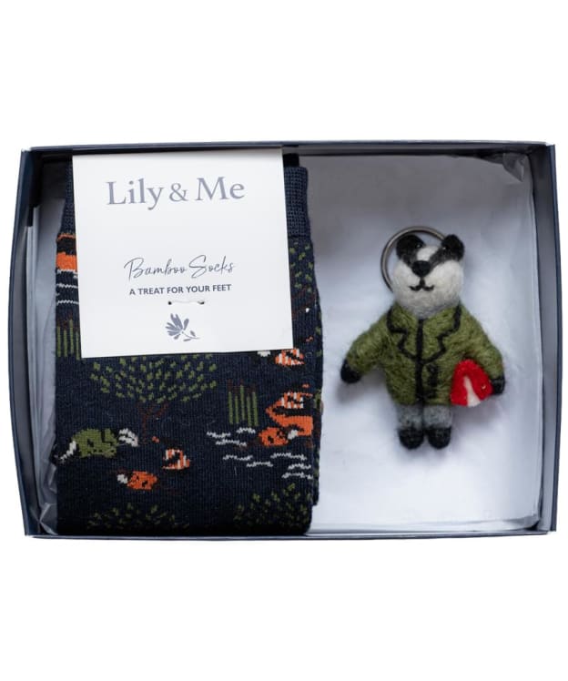 Women’s Lily & Me Storybook Socks and Keyring Giftbox - Assorted