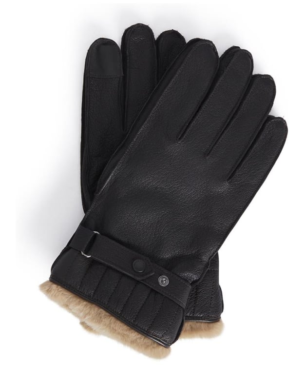 Men's Barbour Leather Utility Gloves - New Brown