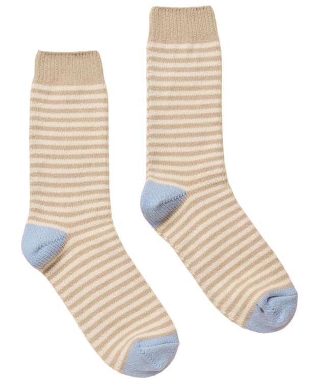 Women's Joules Cosy Stripe Sock - Oatmeal