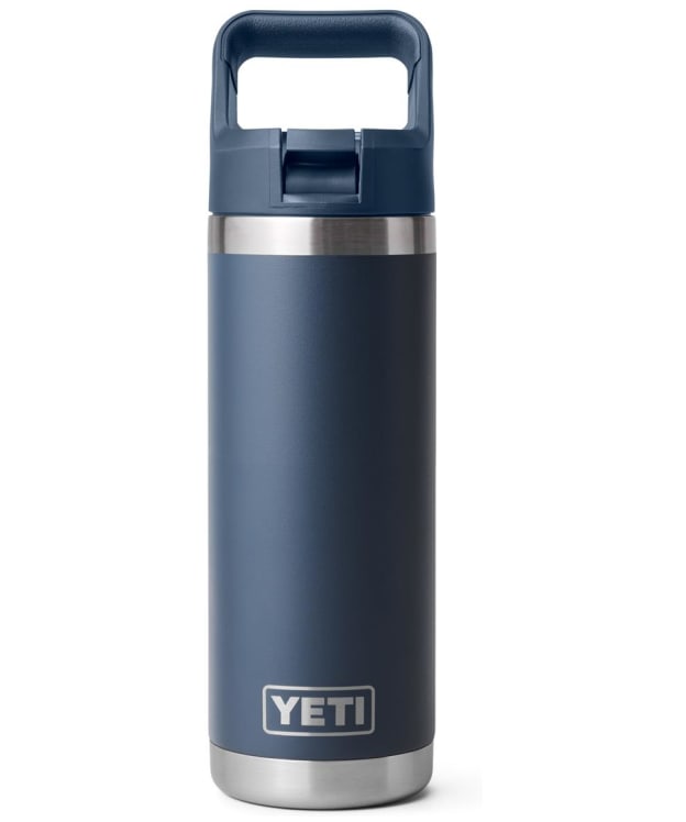 YETI Rambler 18oz Stainless Steel Vacuum Insulated Leakproof Colour Straw Bottle - Navy