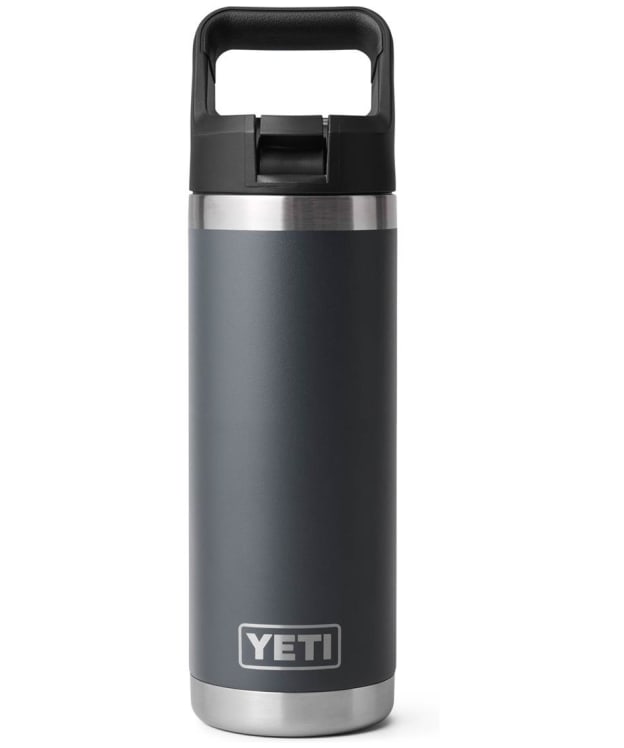 YETI Rambler 18oz Stainless Steel Vacuum Insulated Leakproof Colour Straw Bottle - Charcoal