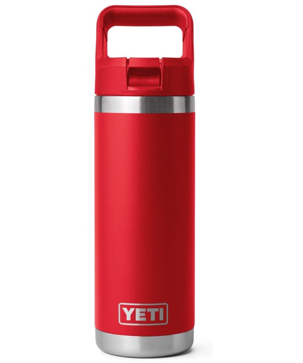 YETI Rambler 18oz Stainless Steel Vacuum Insulated Leakproof Colour Straw Bottle - Rescue Red