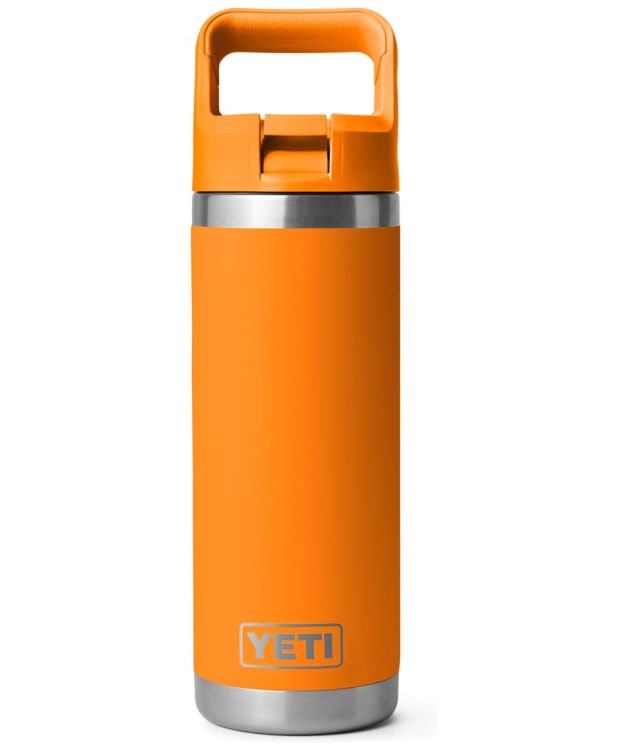 YETI Rambler 18oz Stainless Steel Vacuum Insulated Leakproof Colour Straw Bottle - King Crab Orange