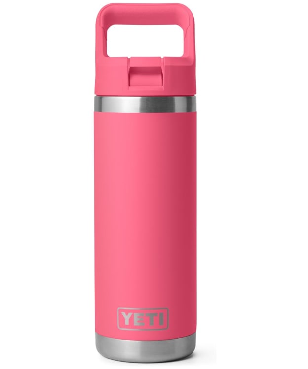 YETI Rambler 18oz Stainless Steel Vacuum Insulated Leakproof Colour Straw Bottle - Tropical Pink