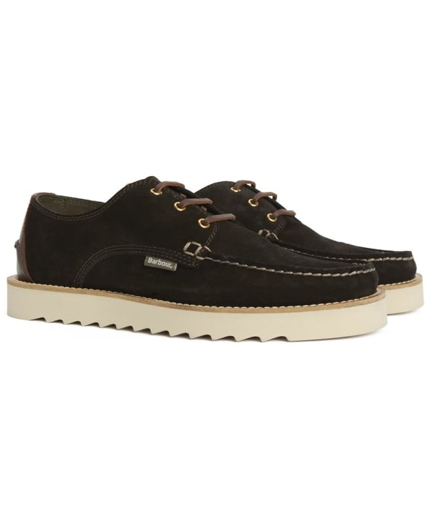 Men's Barbour Aydon Derby Shoe - Dark Brown Suede
