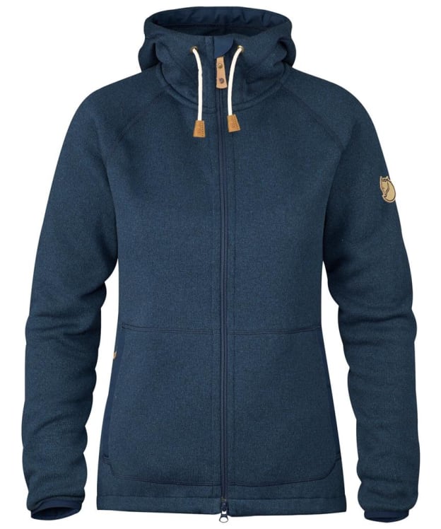 Women’s Fjallraven Övik Fleece Hoodie - Navy