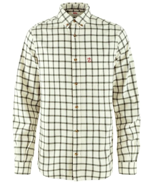 Men's Fjallraven Övik Flannel Shirt - Chalk White / Laurel Green