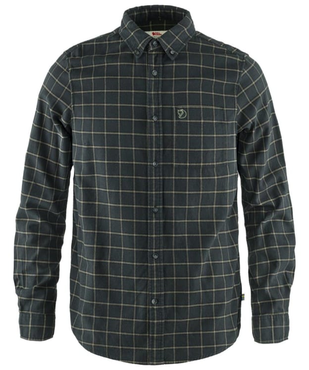 Men's Fjallraven Övik Flannel Shirt - Dark Grey