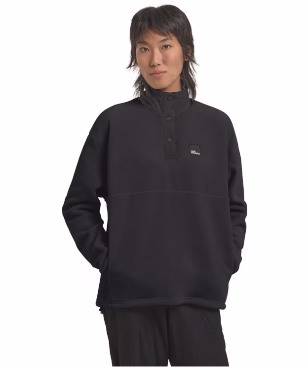Women's Jack Wolfskin Sumetro Half Zip Polartec® Fleece - Black