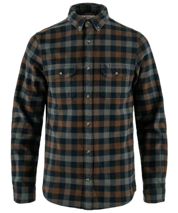 Men’s Fjallraven Skog Long Sleeve Shirt - Dark Navy / Dark Oak