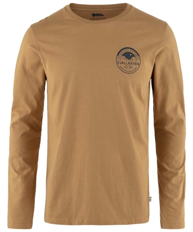 Men’s Fjallraven Nature Badge Long Sleeve T-Shirt - Buckwheat Brown