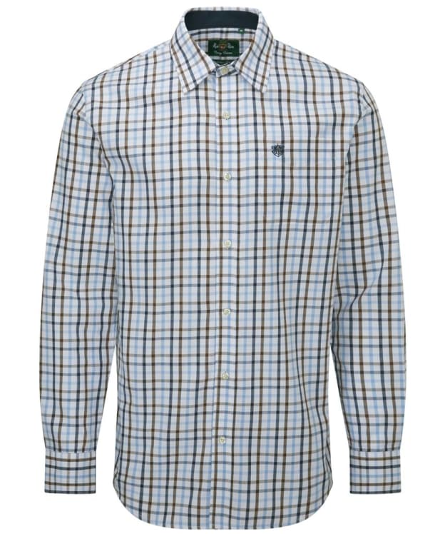 Men's Alan Paine Aylesbury Long Sleeve, Classic Fit Shirt - Blue 2
