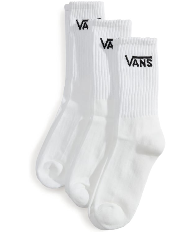 Men's Vans Classic Crew Socks - 3 Pack - White