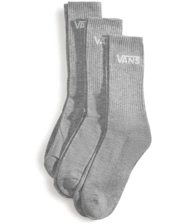 Men's Vans Classic Crew Socks - 3 Pack - Heather Grey