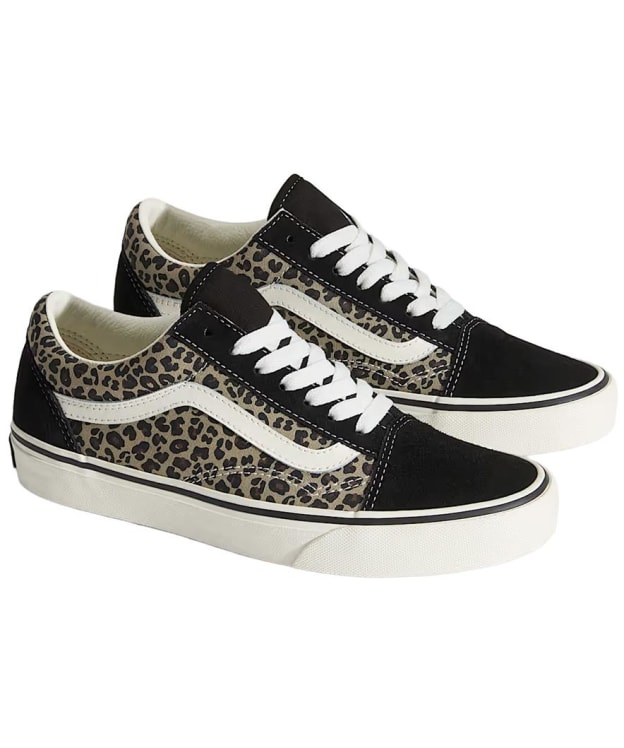 Women's Vans Old Skool Print Trainer - Black / Leopard