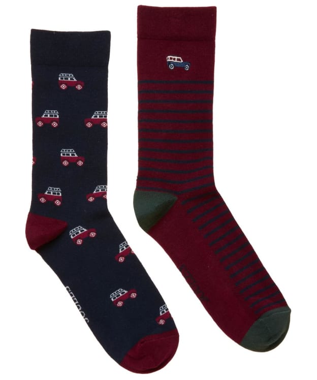 Men's Joules Kingsbury Socks - 2 Pack - Red / Blue