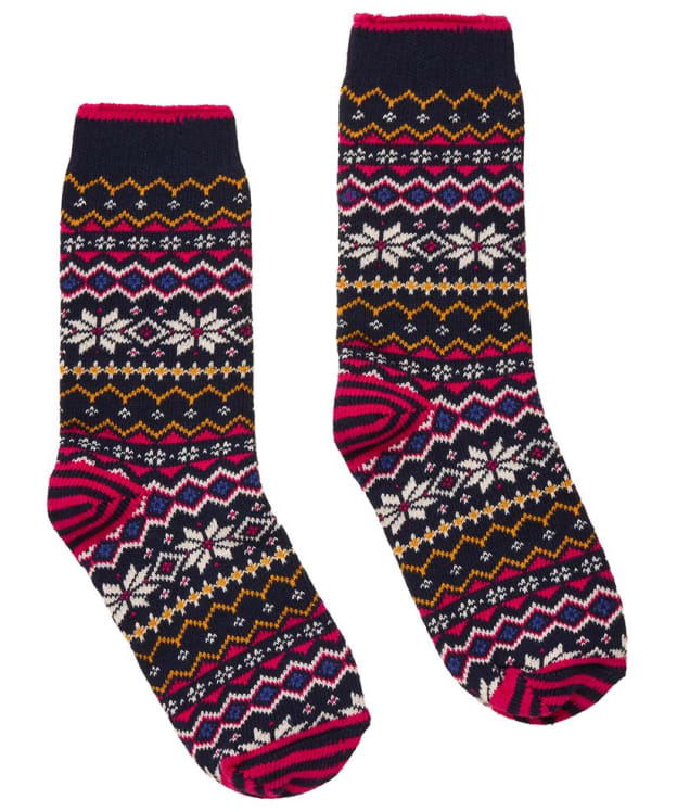 Women's Joules Lucille Fairisle Socks - Navy