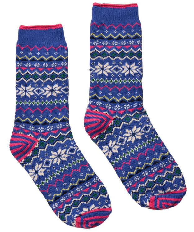 Women's Joules Lucille Fairisle Socks - Blue