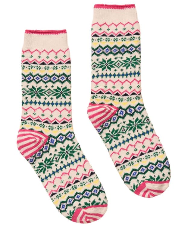 Women's Joules Lucille Fairisle Socks - Green