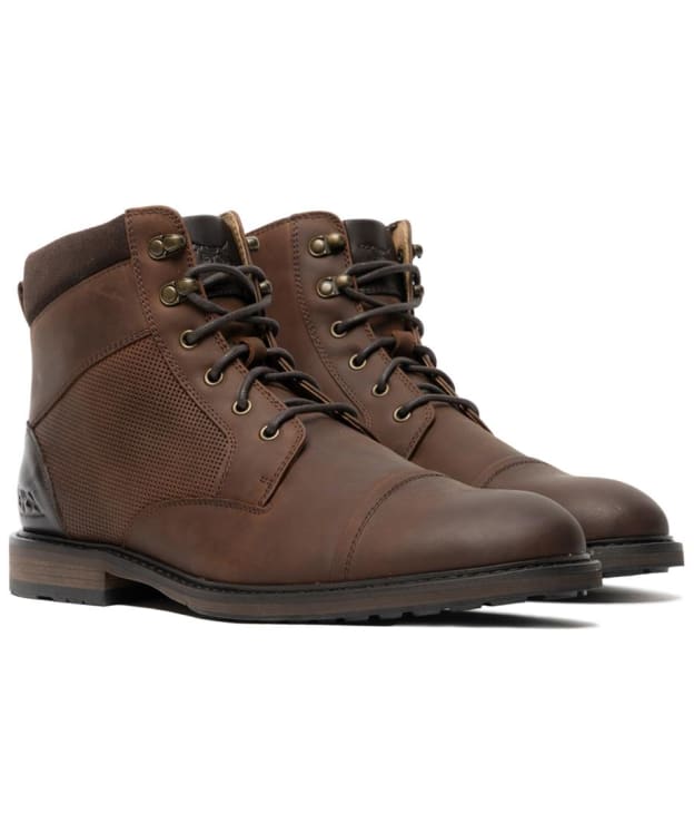 Men's Rodd & Gunn Durham Leather Military Boots - Redwood