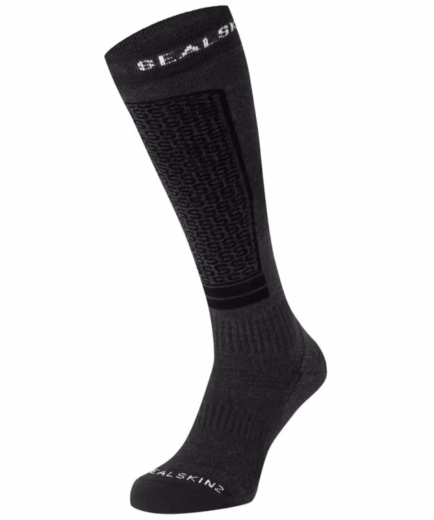 SealSkinz Northwold Knee Length Thermal Ski Socks - Black