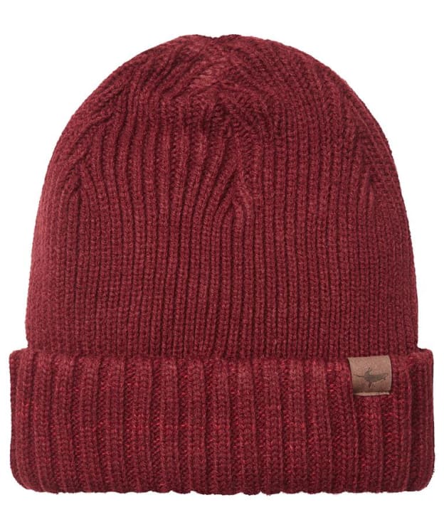 SealSkinz Bacton Waterproof Cold Weather Plain Roll Cuff Beanie - Red