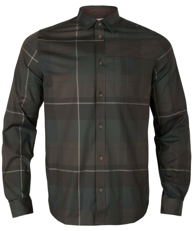 Men's Härkila Akse Long Sleeve Shirt - Shadow Brown Check