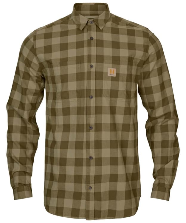 Men's Härkila Scandinavian Long Sleeve Shirt - Dark Olive Check