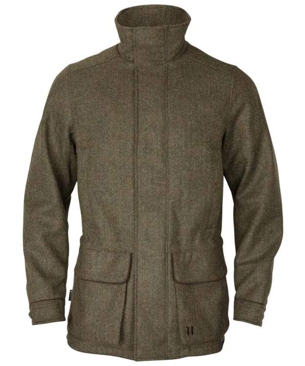 Men's Härkila Kenmore GTX Tweed Coat - Forest Green / Herringbone